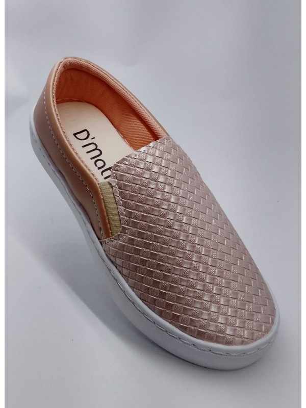 Tenis Feminino Slip On Rosê