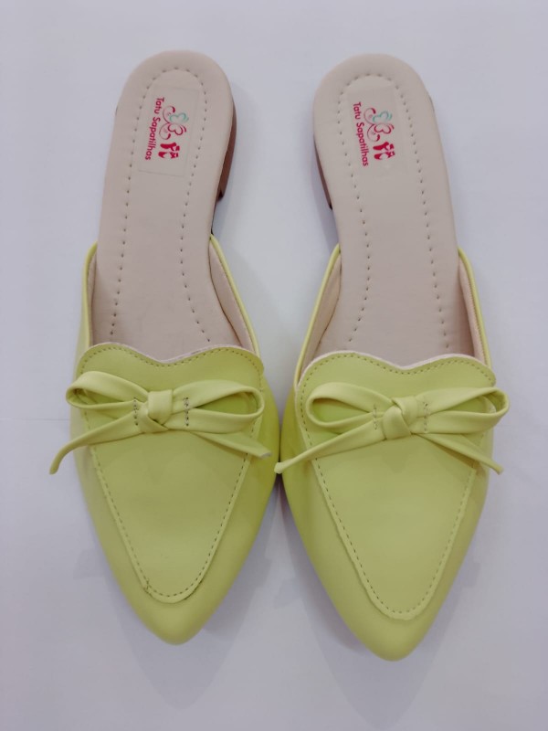 Mule Sapatilha Verde Fosco Enf Lacinho