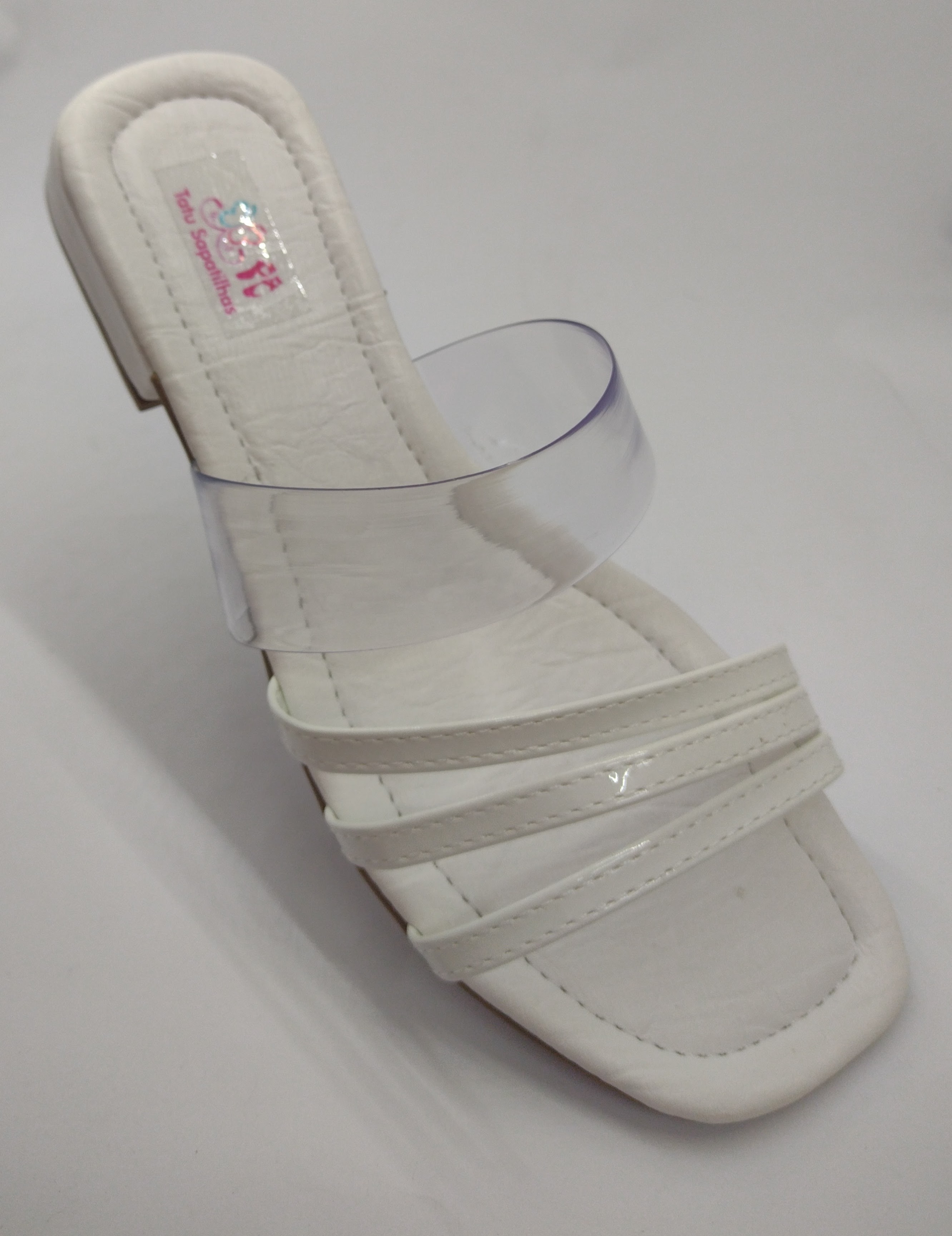 Rasteirinha Feminina Branco RS244 Bico Quad.